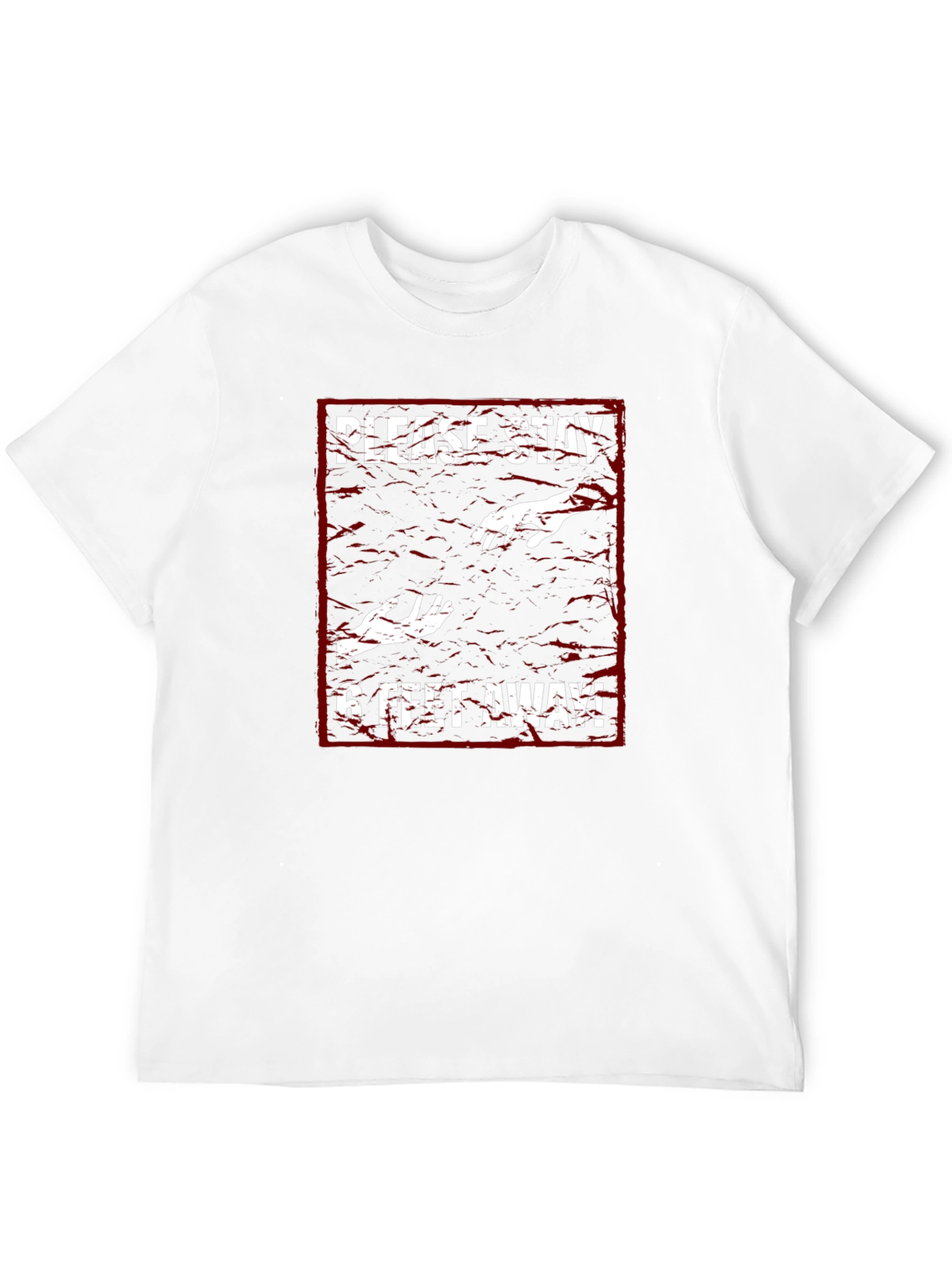 Stay Away Zombie Graphic Black T-Shirt