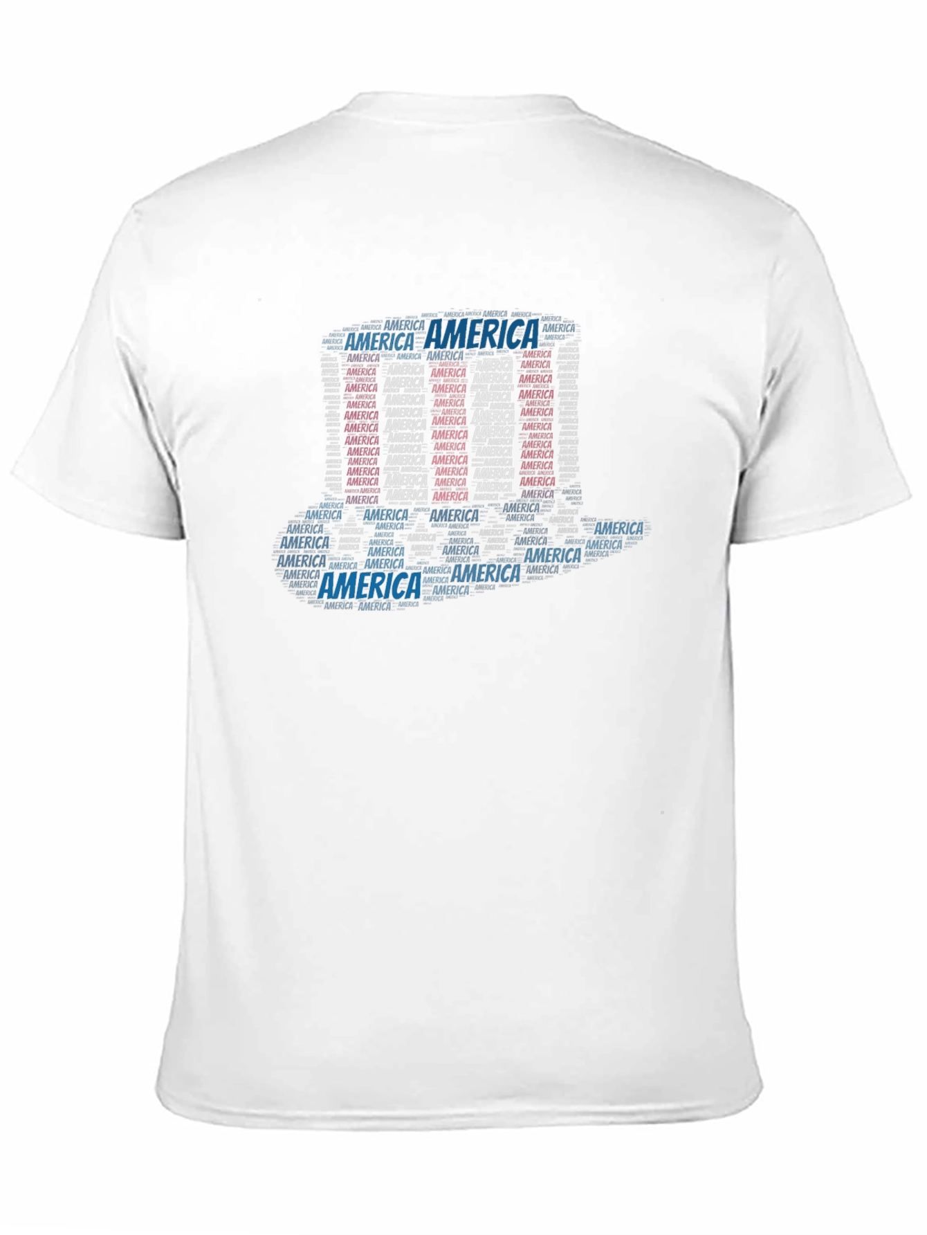 America Word Art Black T-Shirt