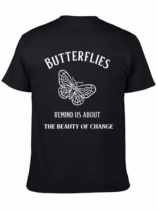 Butterflies Beauty of Change Black T-Shirt
