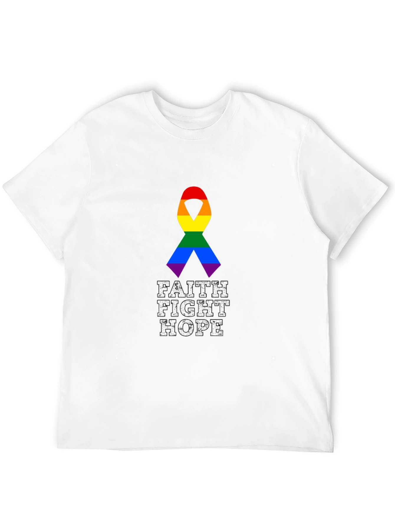 Faith Fight Hope Pride Ribbon Tee