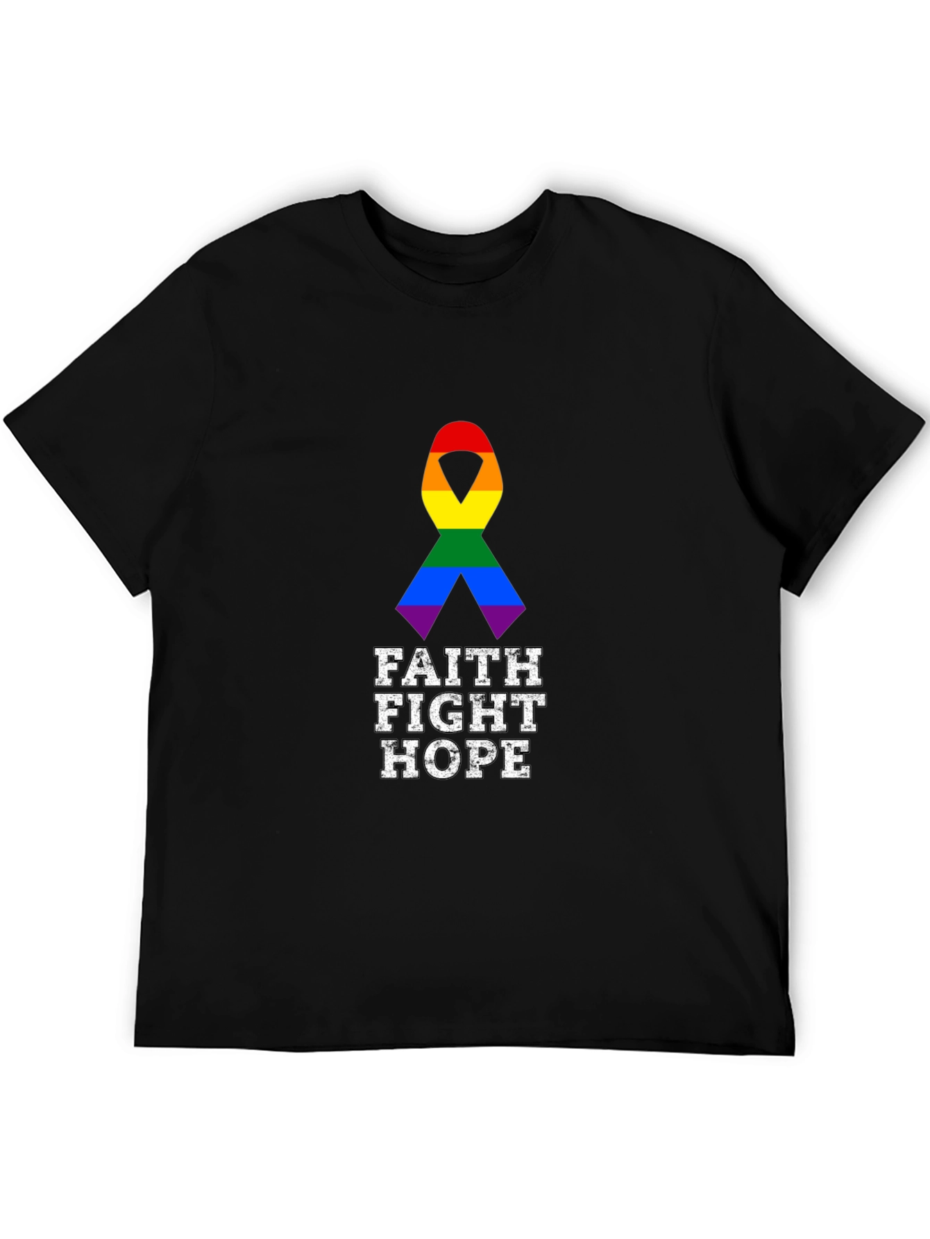 Faith Fight Hope Pride Ribbon Tee