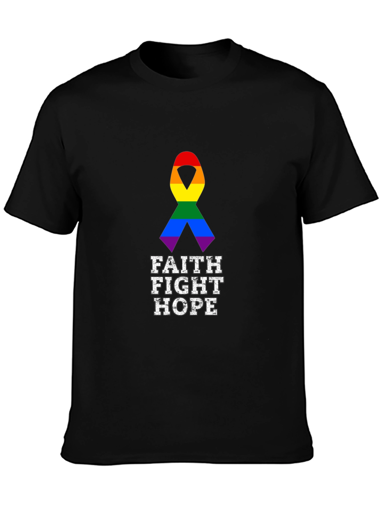 Faith Fight Hope Pride Ribbon Tee
