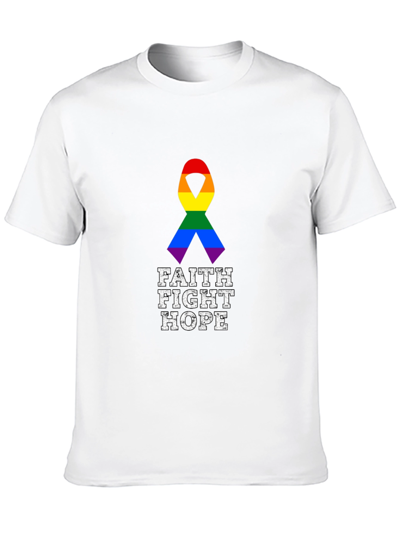 Faith Fight Hope Pride Ribbon Tee