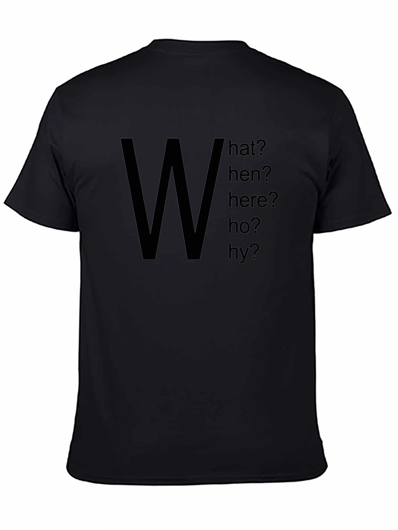 Inquisitive Tee: What When Where Who Why?