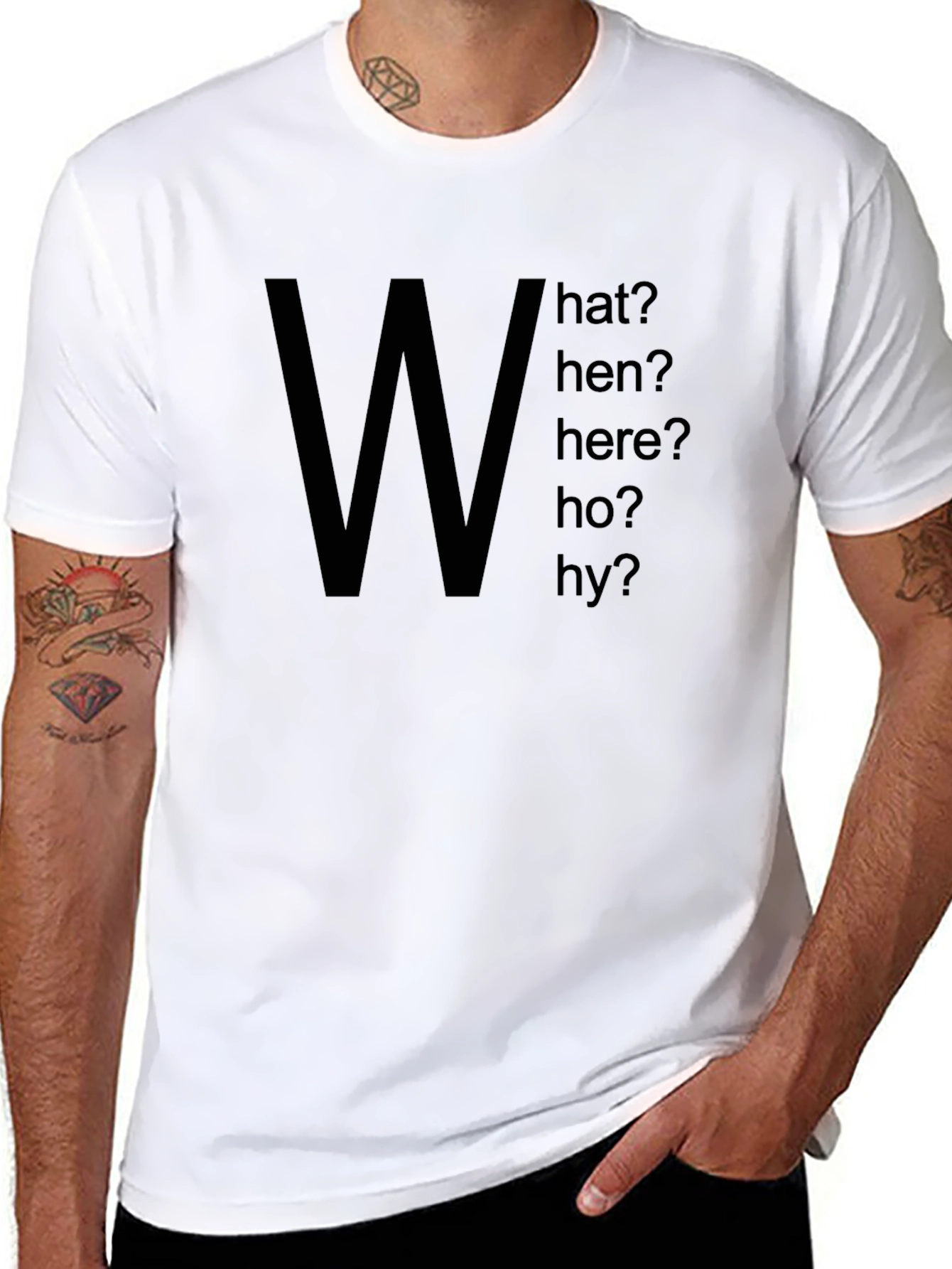 Inquisitive Tee: What When Where Who Why?