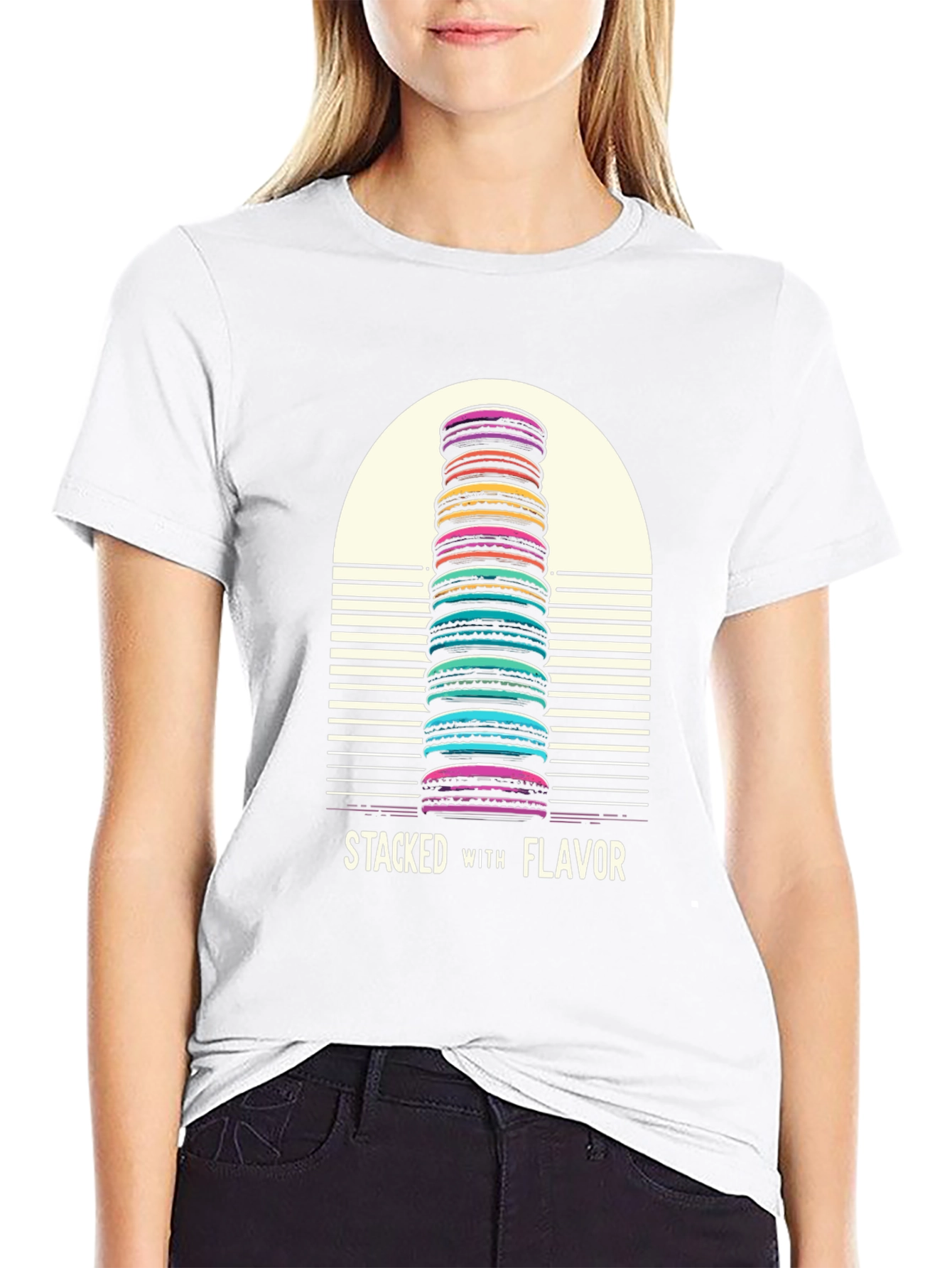 Stacked with Flavor Macaron T-Shirt