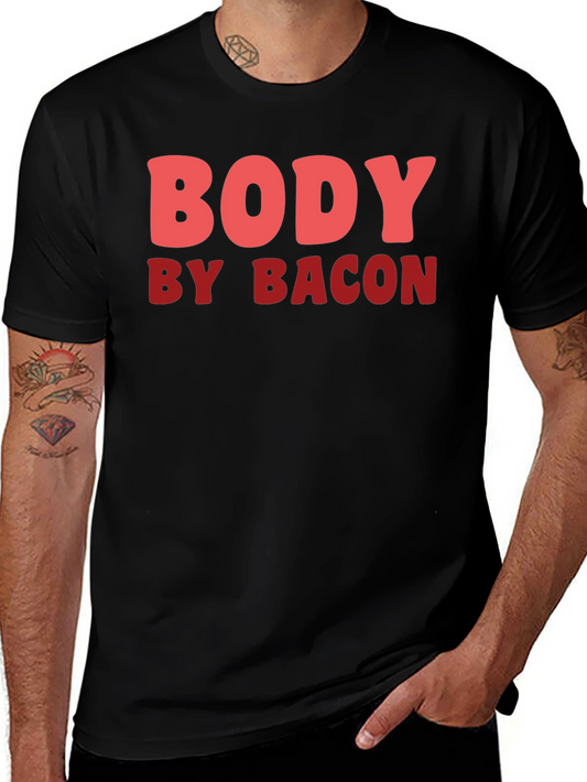 Body by Bacon Mens Black T-Shirt