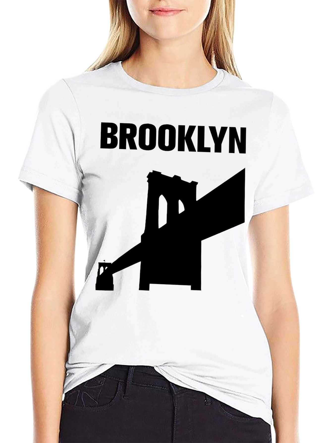 Brooklyn Bridge Graphic Tee - Black Cotton T-Shirt