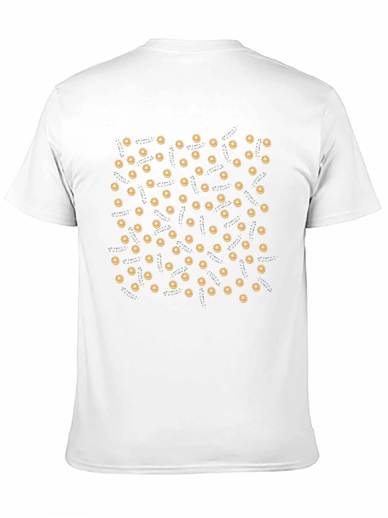 Halloween Donut Pattern Tee - Black Cotton Casual T-Shirt
