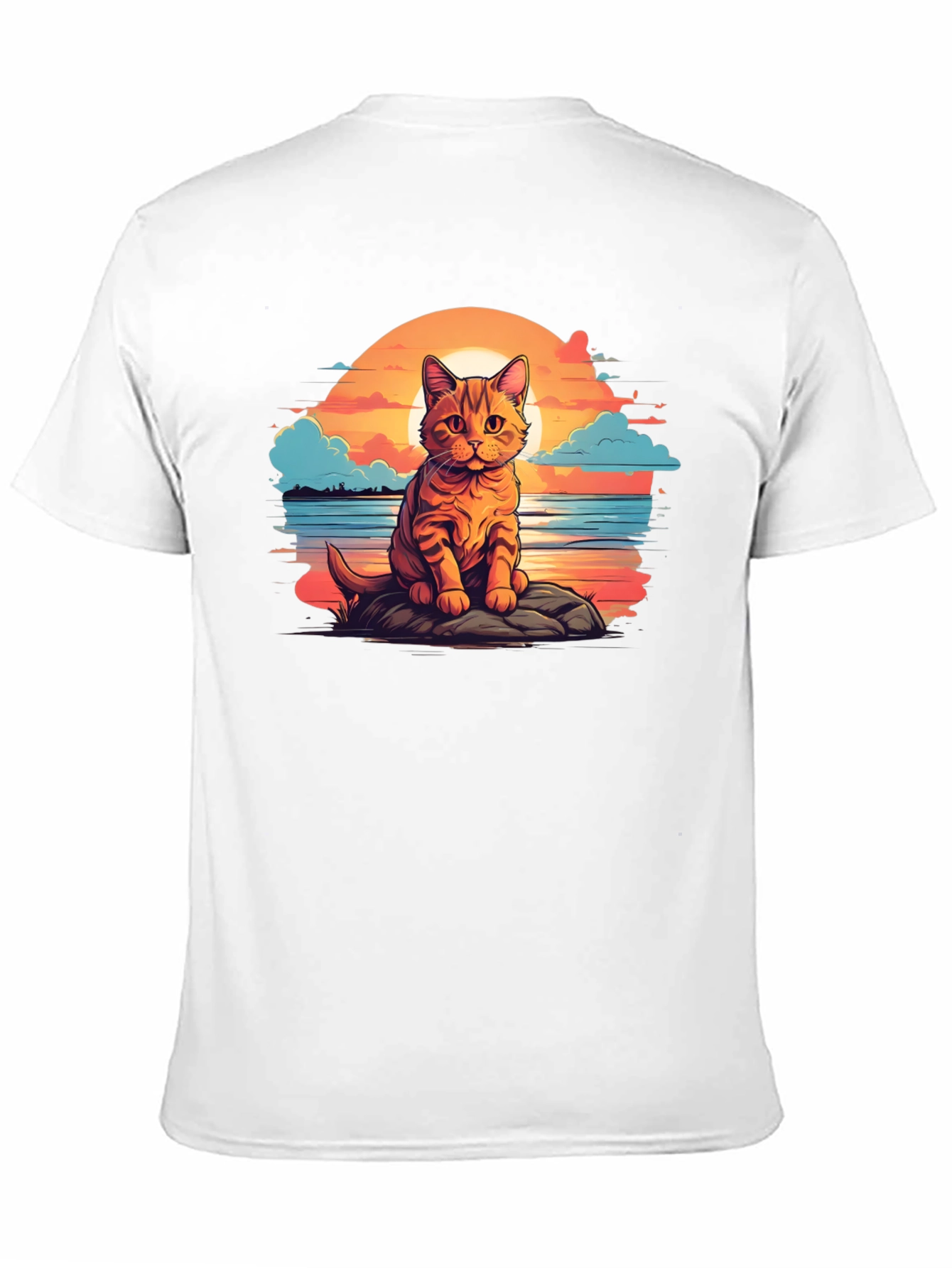 Sunset Cat Graphic Tee