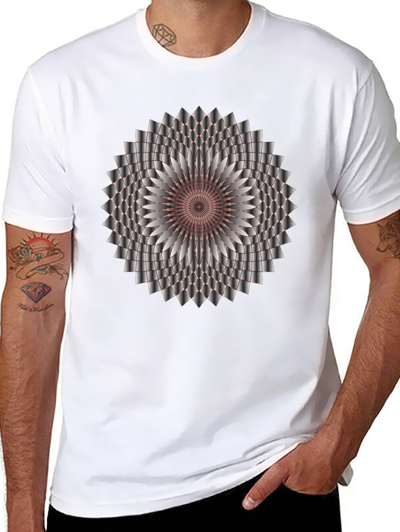Geometric Mandala Graphic Print T-Shirt