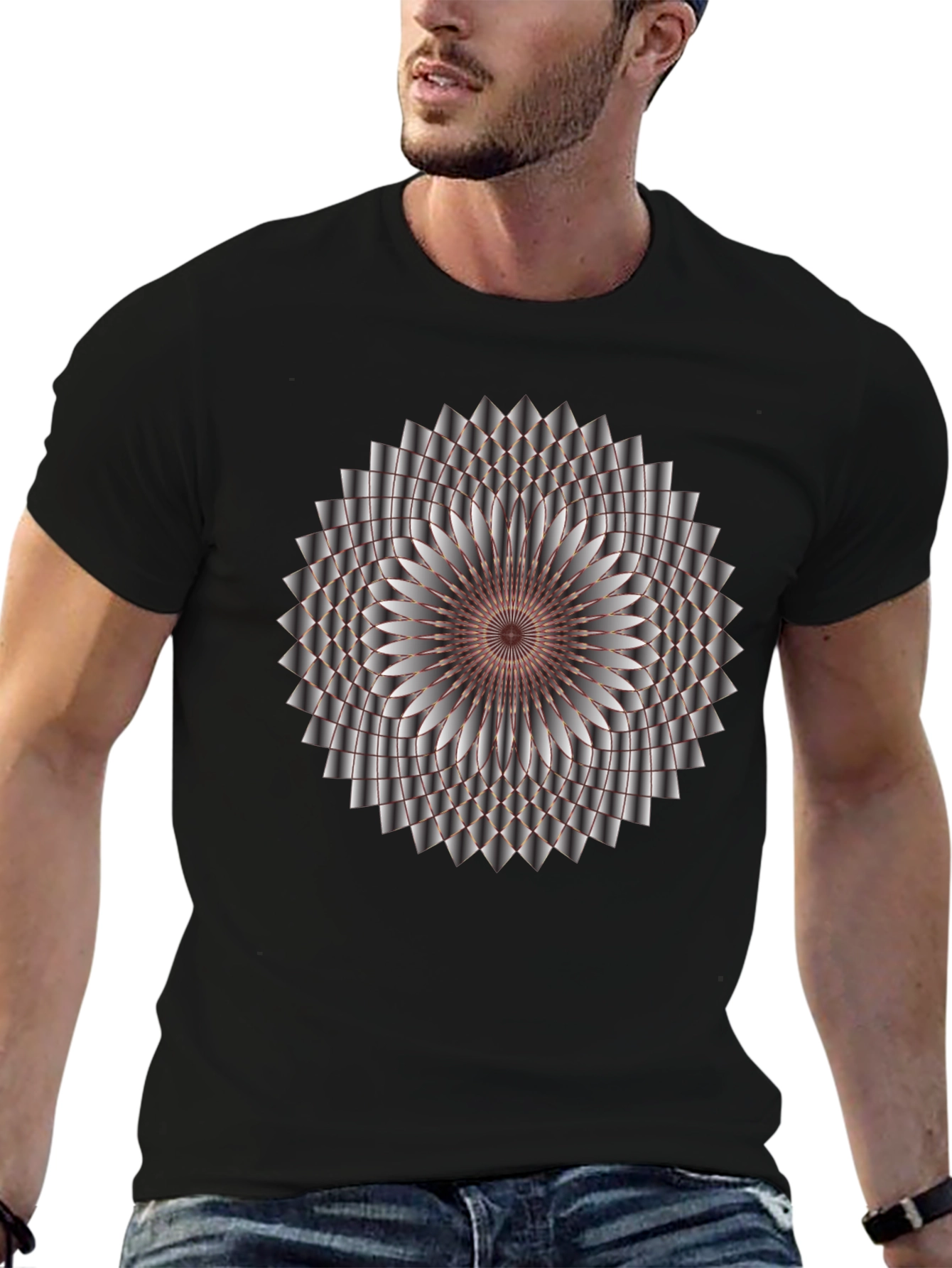 Geometric Mandala Graphic Print T-Shirt