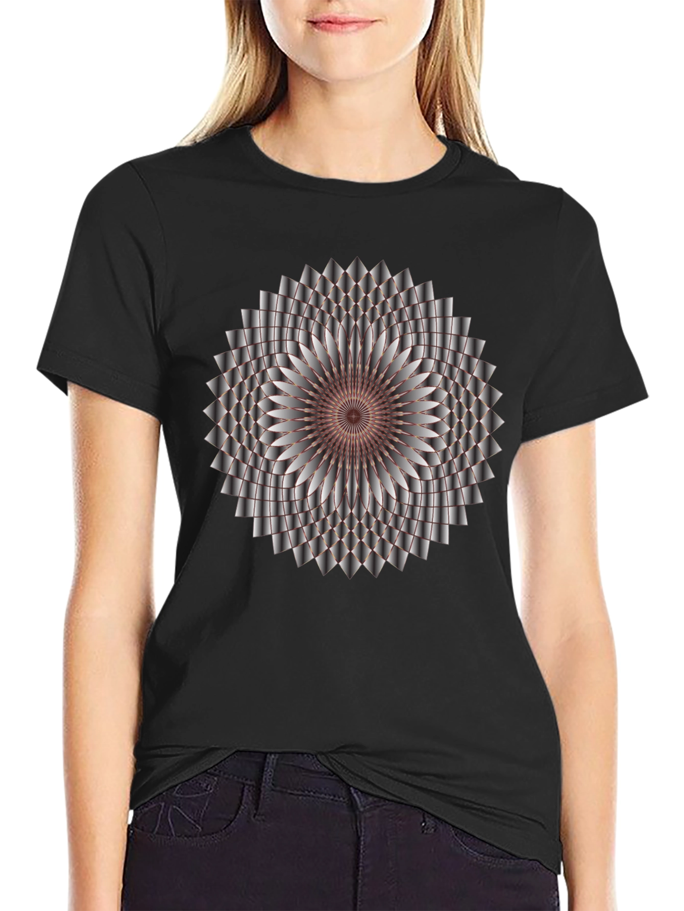 Geometric Mandala Graphic Print T-Shirt