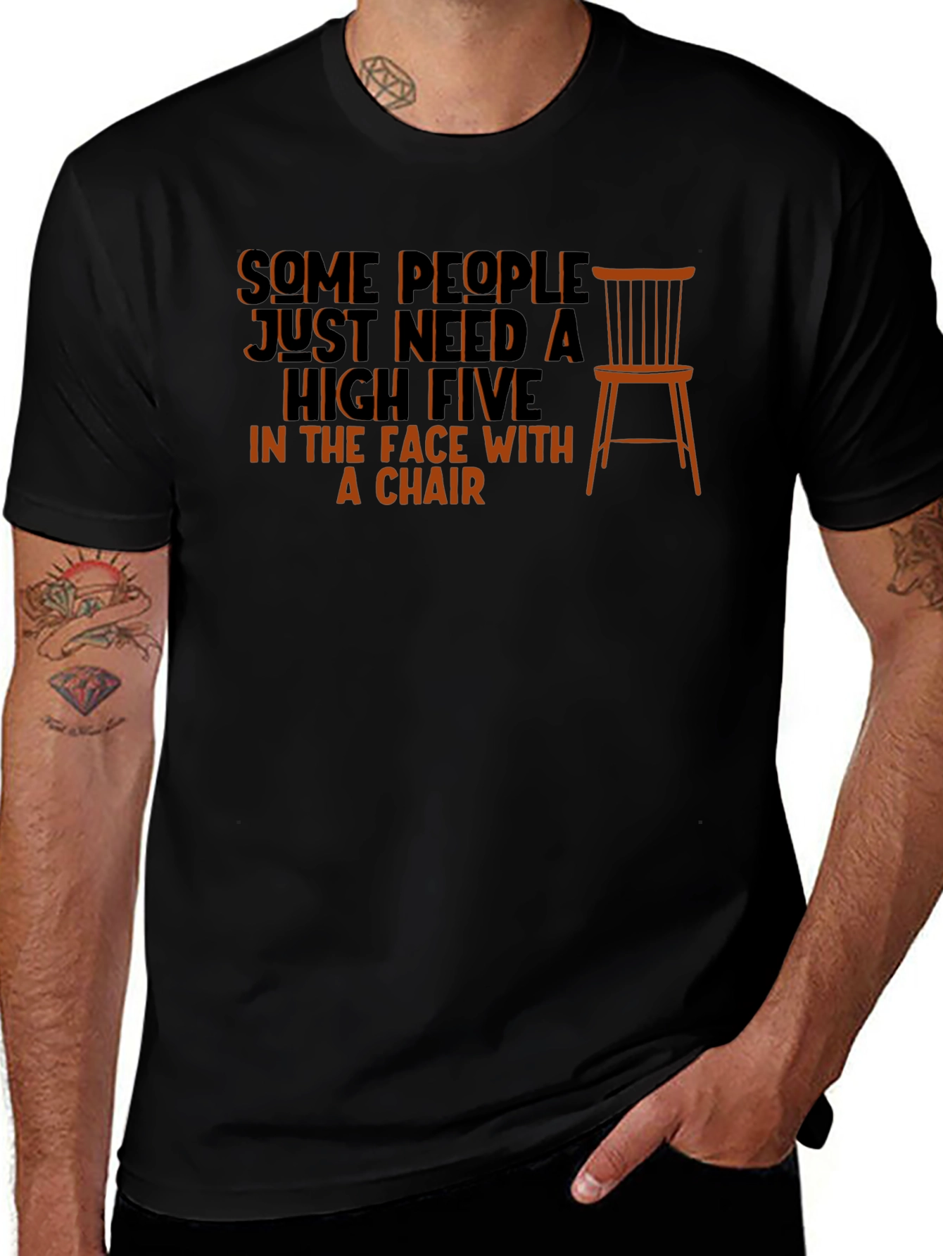 Sarcastic High Five with a Chair T-Shirt