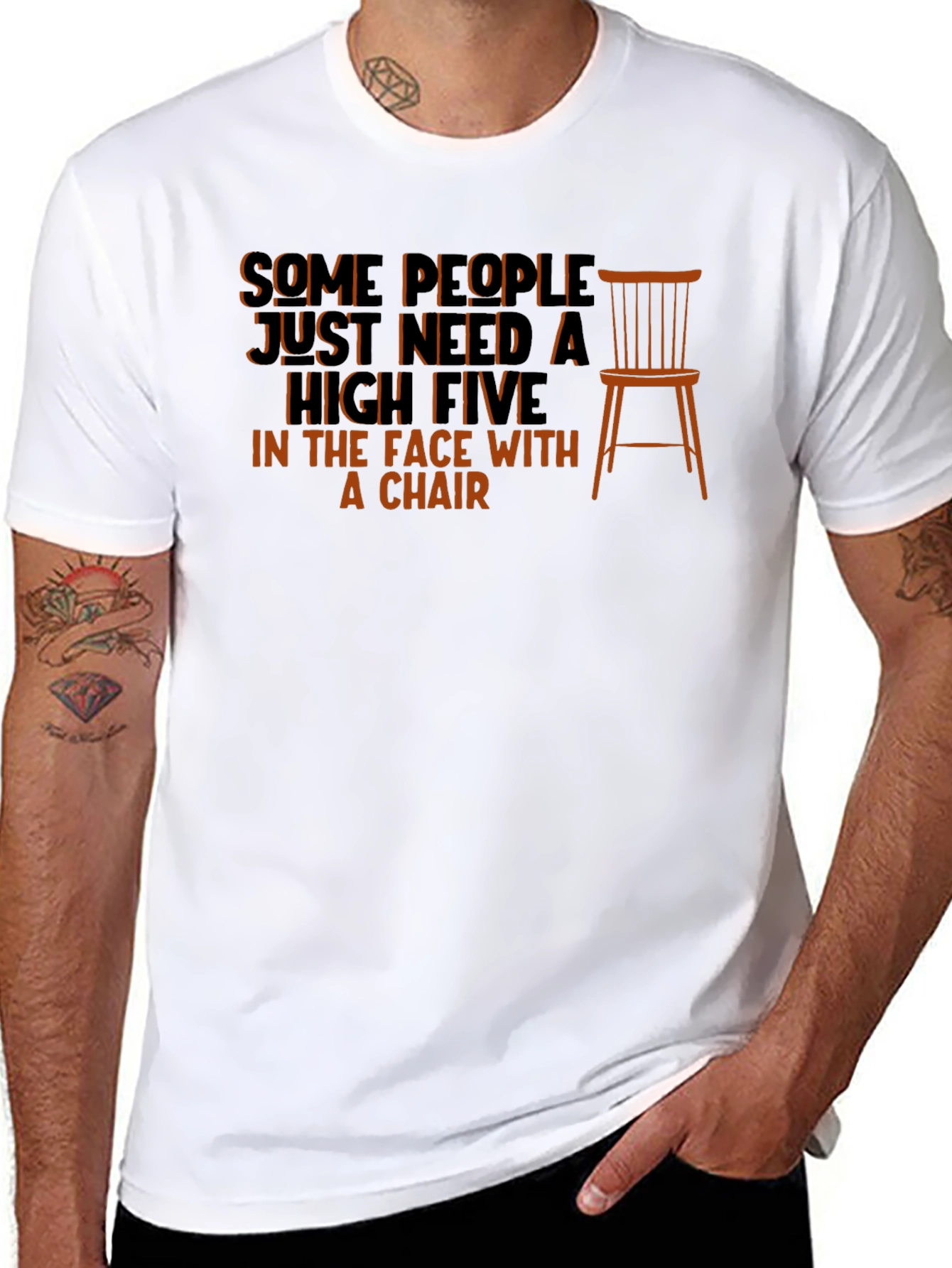 Sarcastic High Five with a Chair T-Shirt