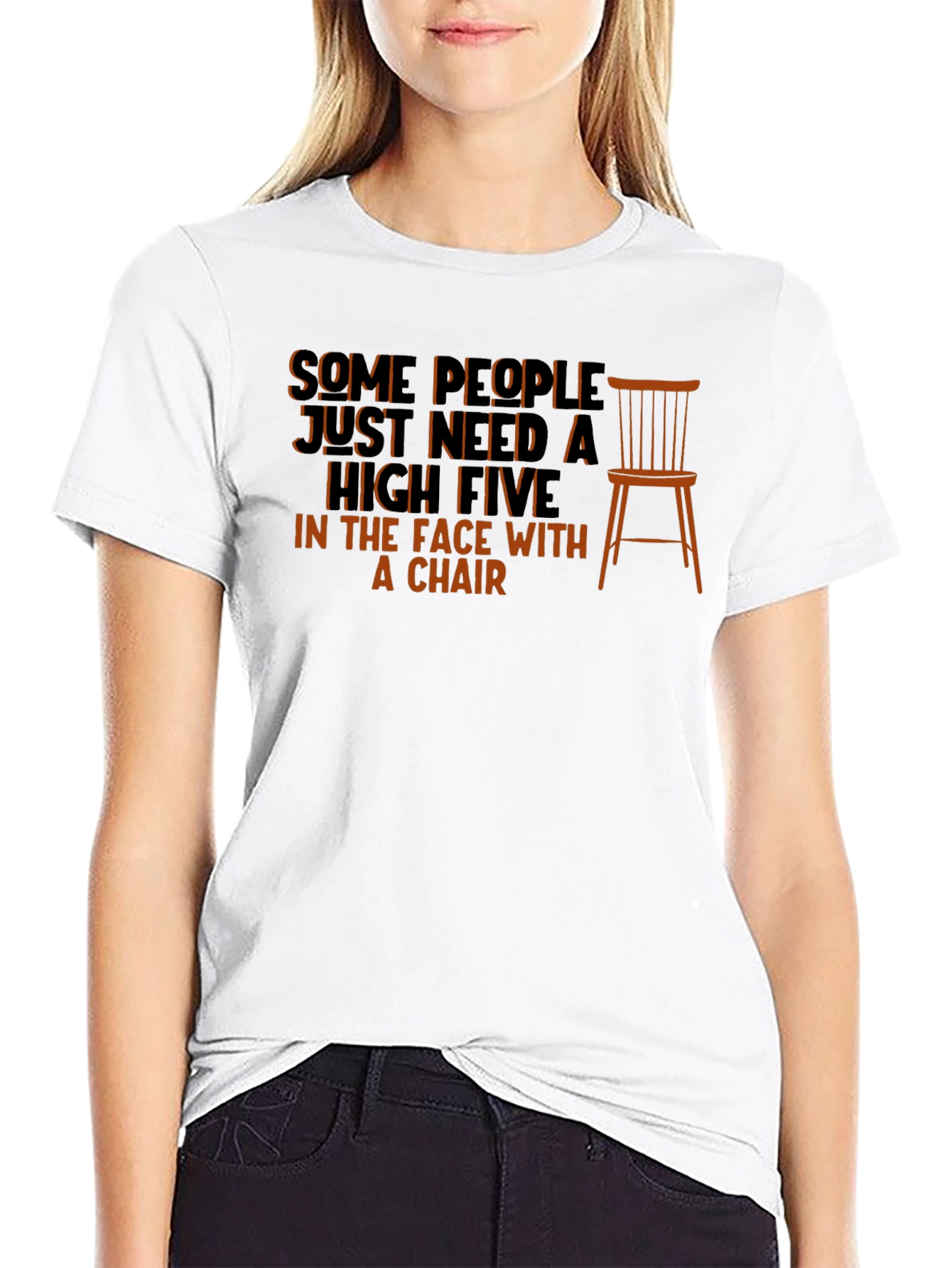 Sarcastic High Five with a Chair T-Shirt