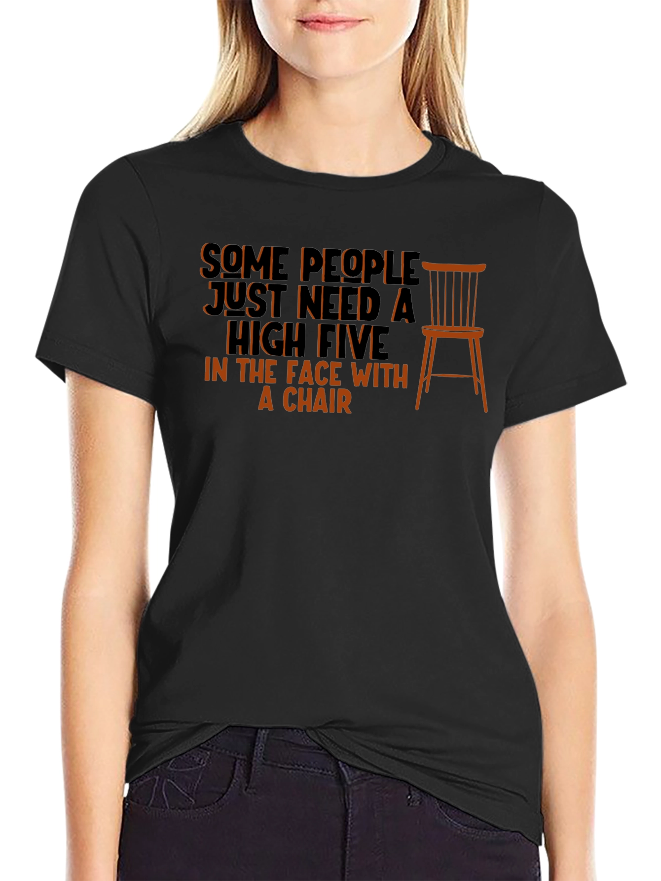 Sarcastic High Five with a Chair T-Shirt