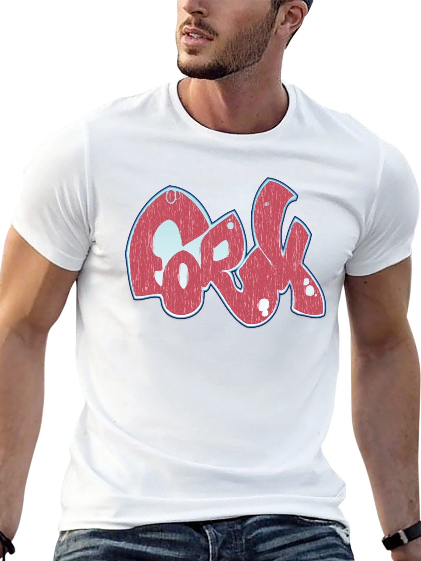 Cork Graphic T-Shirt - Black