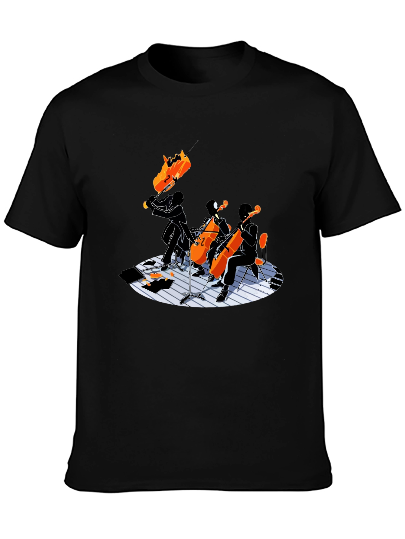 Cello Quartet Graphic Tee - Music Lovers Shirt