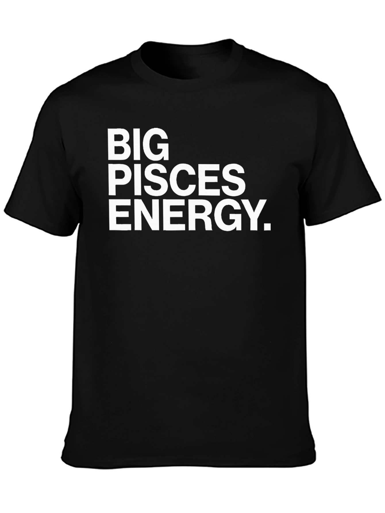 Big Pisces Energy Graphic Tee - Black