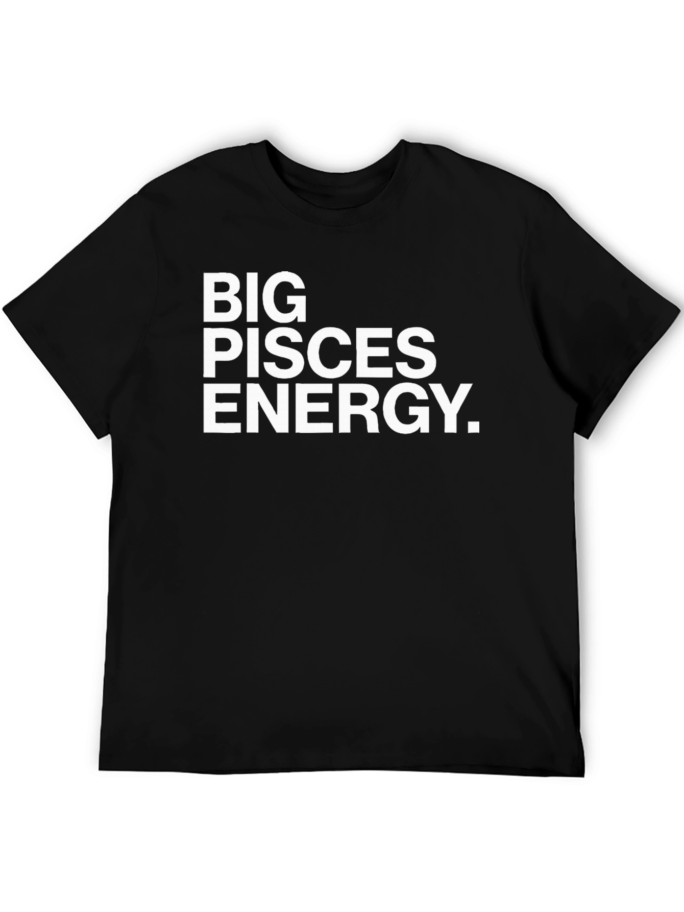 Big Pisces Energy Graphic Tee - Black
