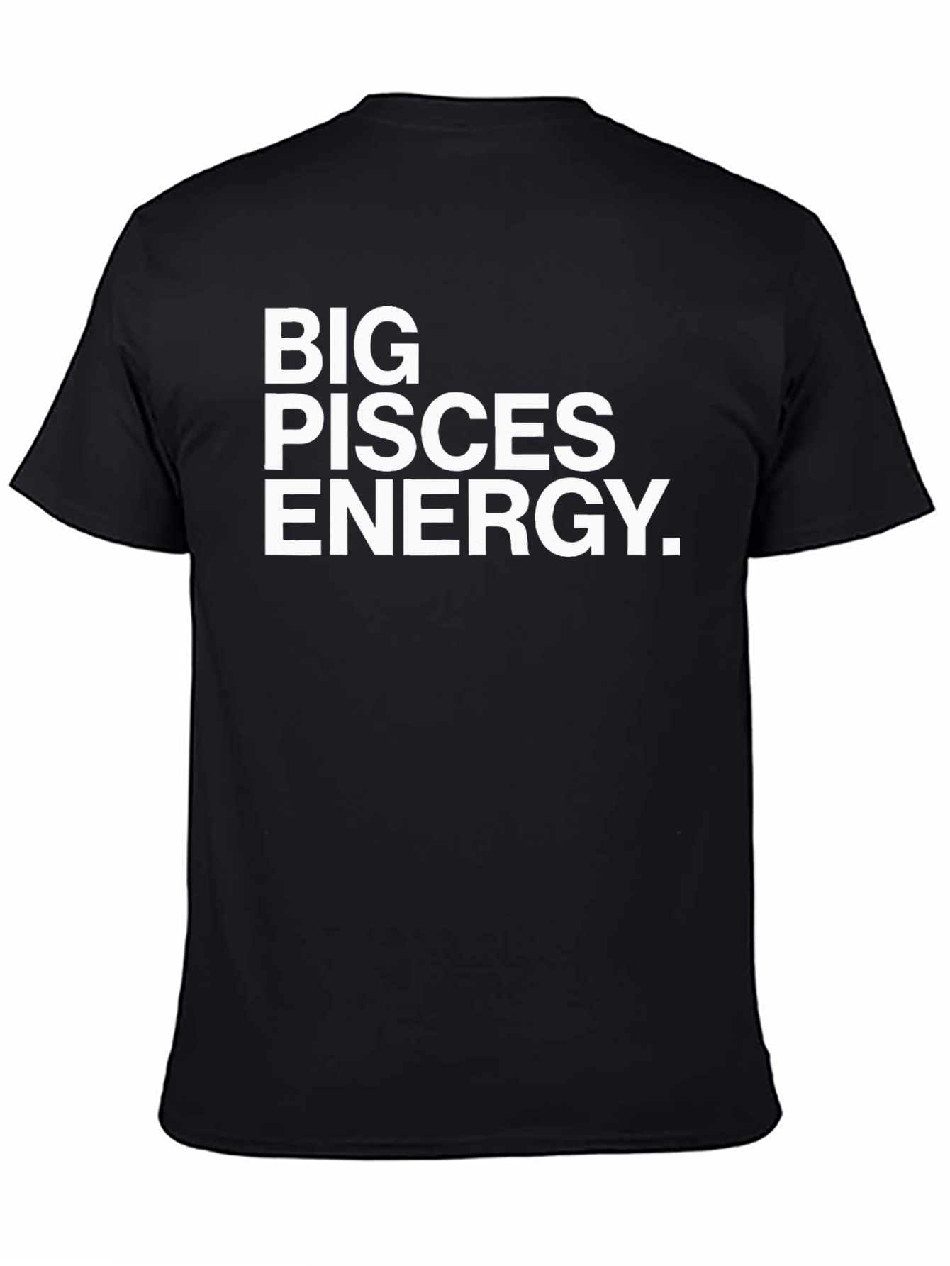 Big Pisces Energy Graphic Tee - Black
