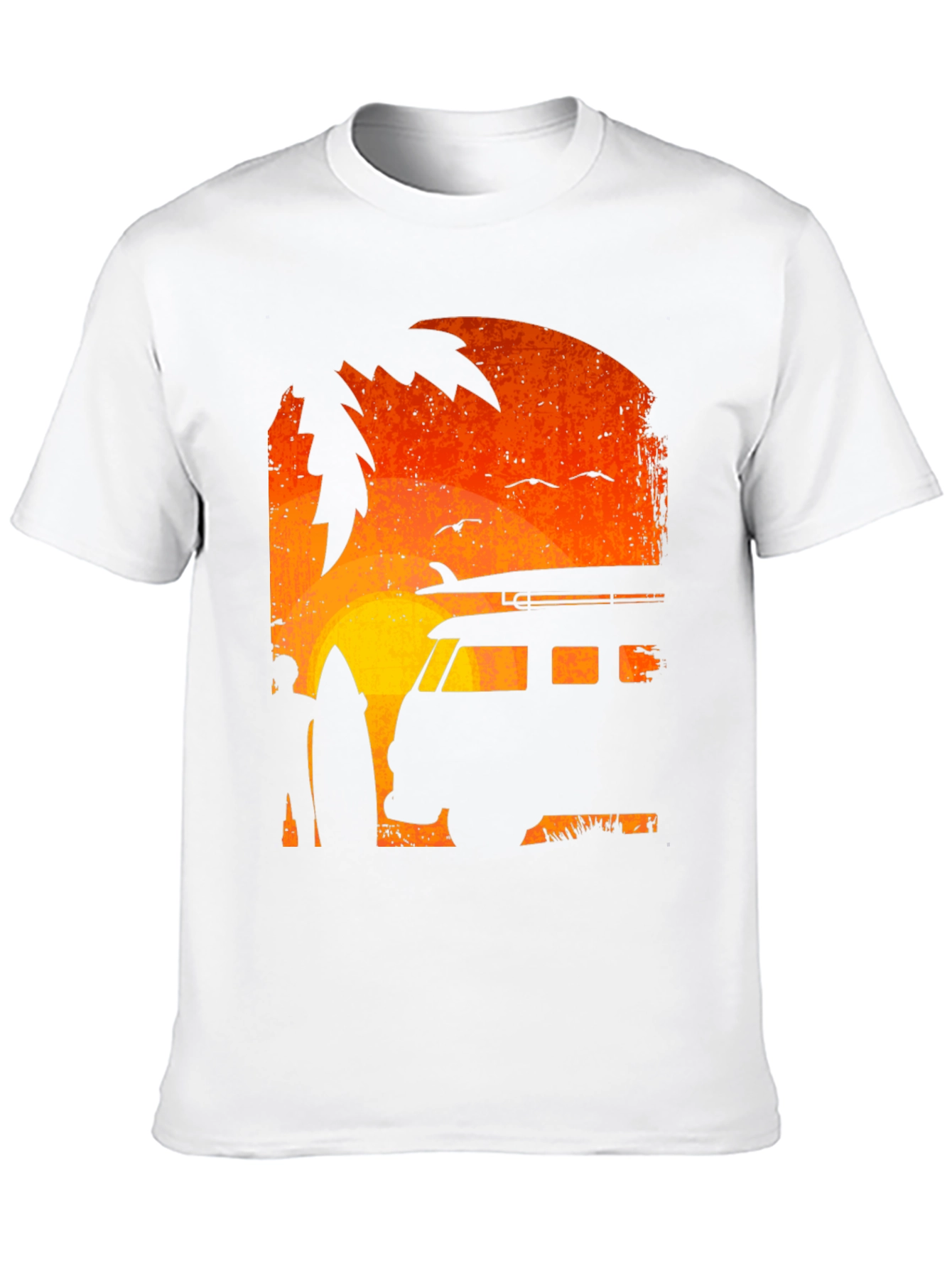 Sunset Surfer Van T-Shirt - Beach Vibes