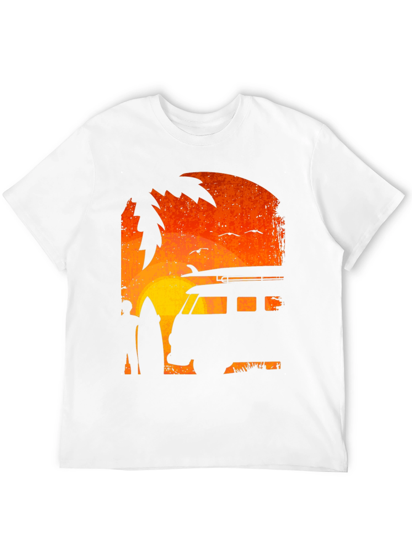 Sunset Surfer Van T-Shirt - Beach Vibes