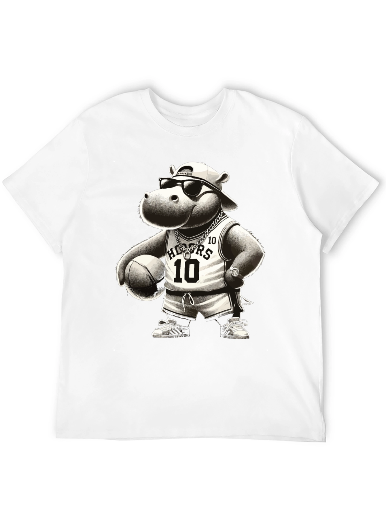 Cool Hippo Basketball T-Shirt