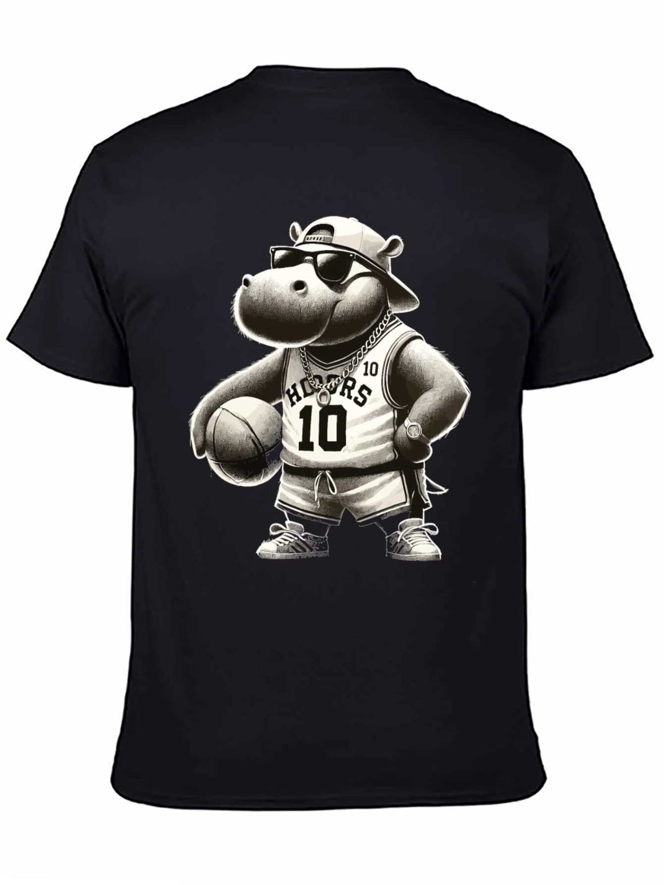 Cool Hippo Basketball T-Shirt