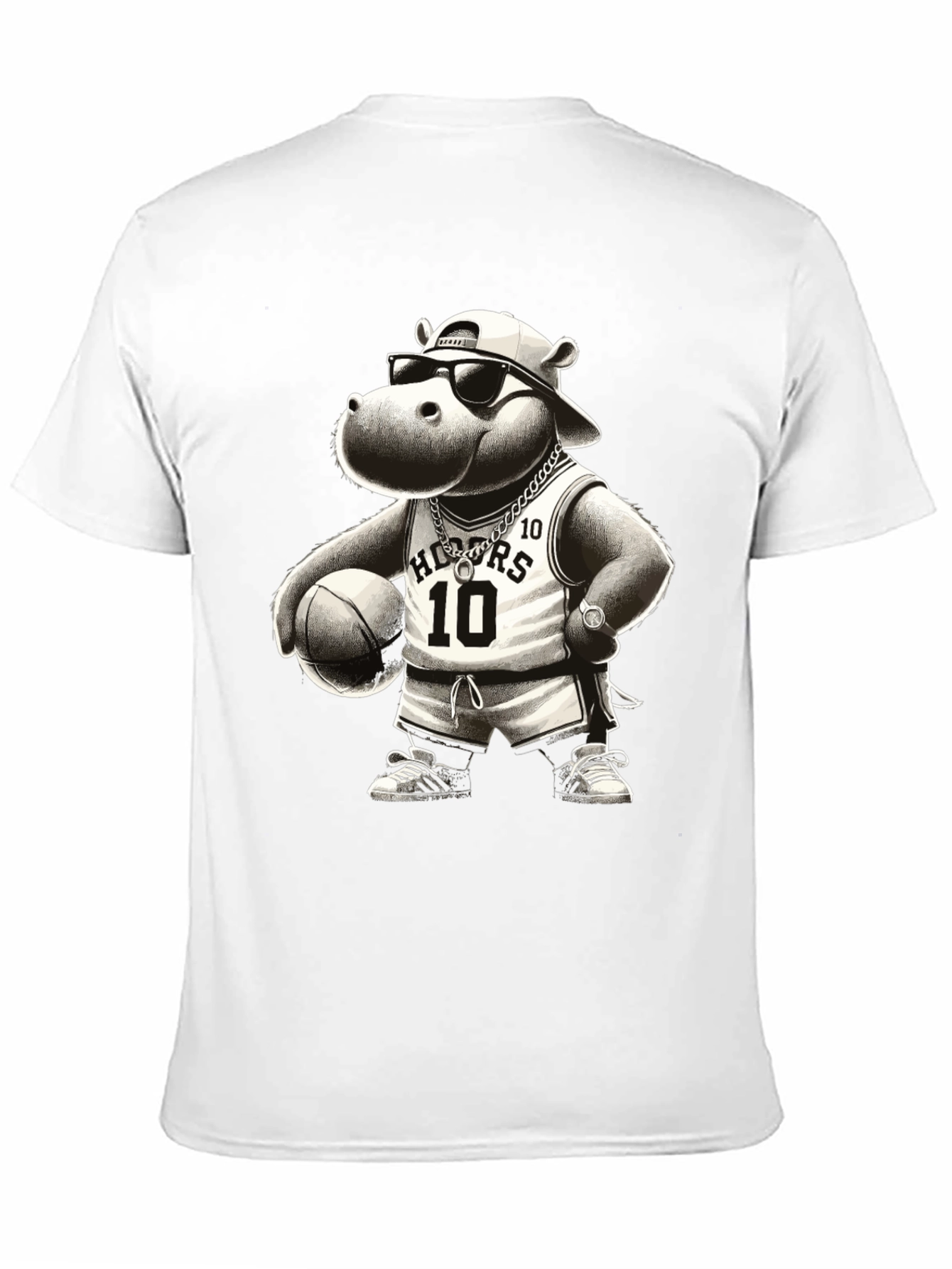 Cool Hippo Basketball T-Shirt