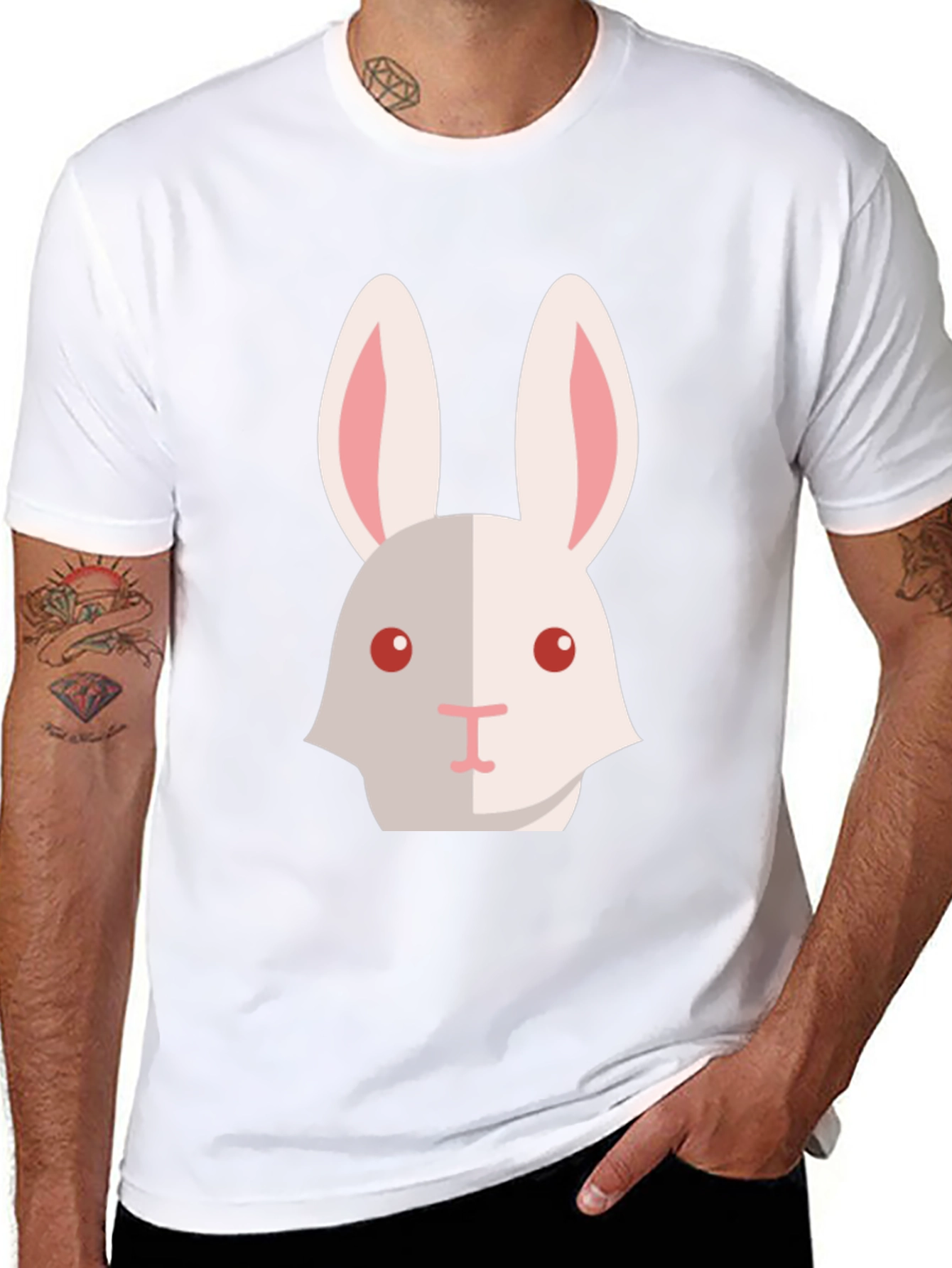 Rabbit Graphic Tee - Soft Cotton Blend