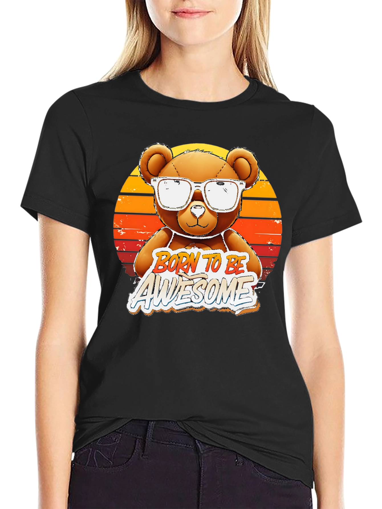Born To Be Awesome Bear T-Shirt