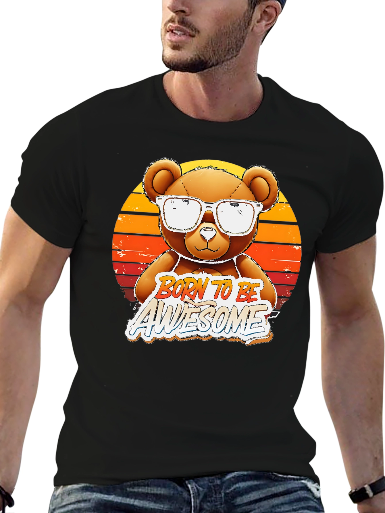 Born To Be Awesome Bear T-Shirt