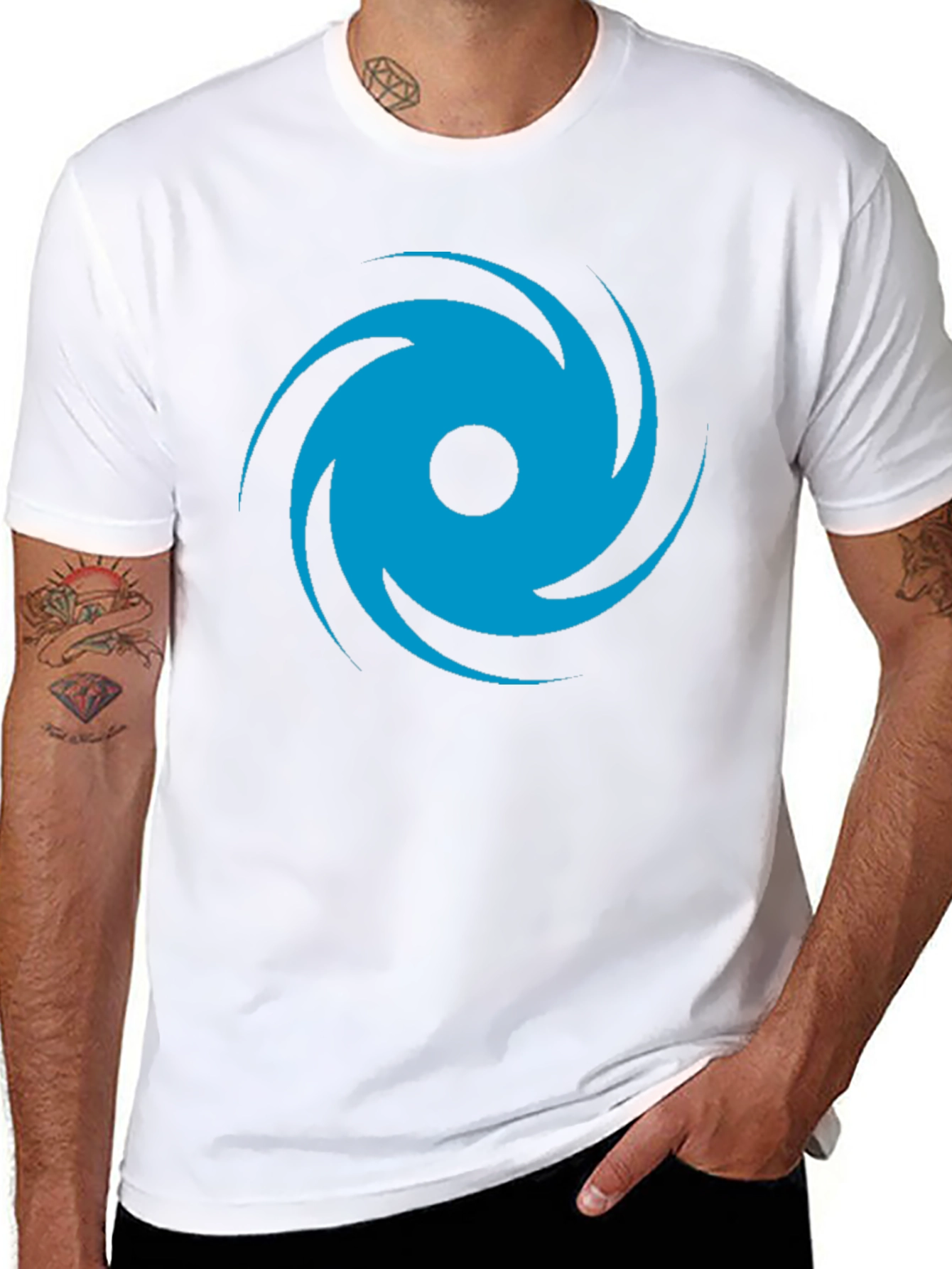 🌀Whirlwind Graphic T-Shirt - Casual Black Tee