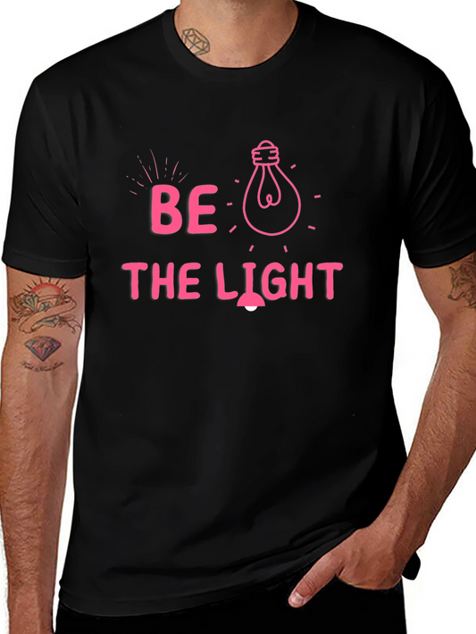 Be the Light Graphic Tee - Black Cotton T-Shirt