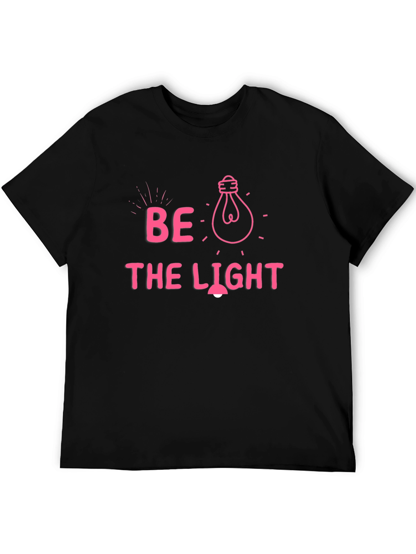 Be the Light Graphic Tee - Black Cotton T-Shirt