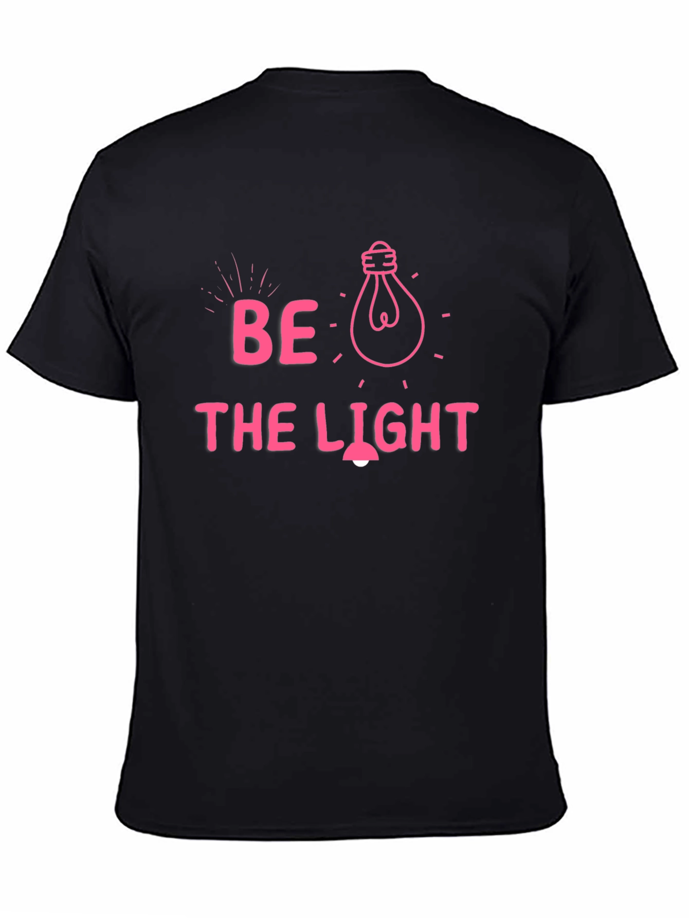 Be the Light Graphic Tee - Black Cotton T-Shirt