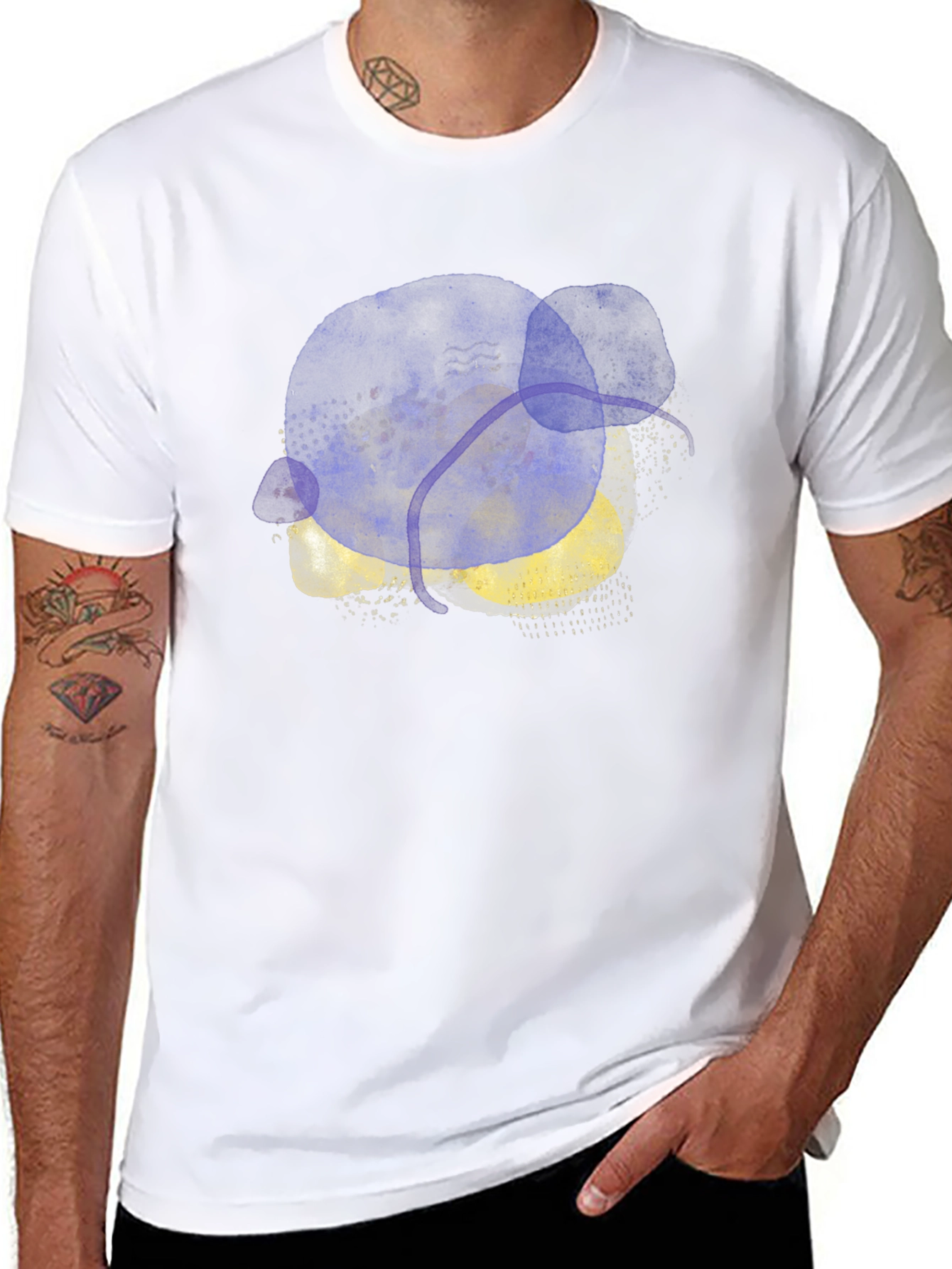 Abstract Art Black T-Shirt - Modern Graphic Tee