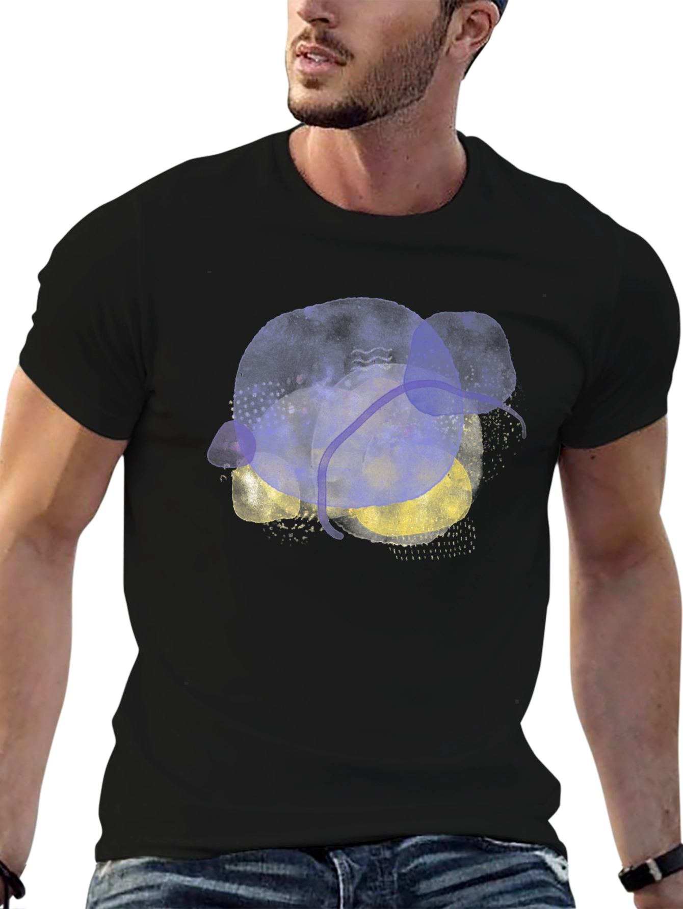 Abstract Art Black T-Shirt - Modern Graphic Tee