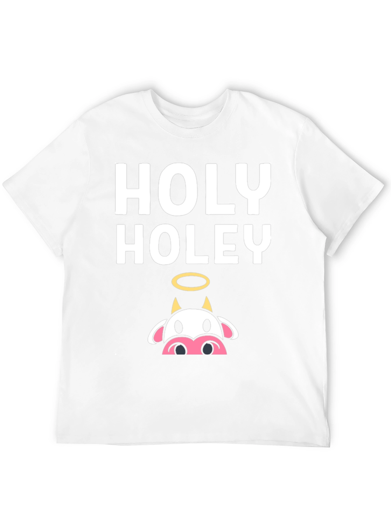 Holy Holey Cow Graphic Tee - Black Casual T-Shirt