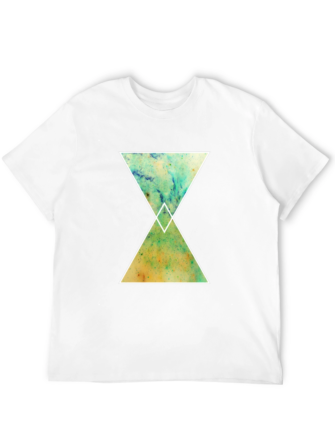 Abstract Hourglass Graphic Tee - Black