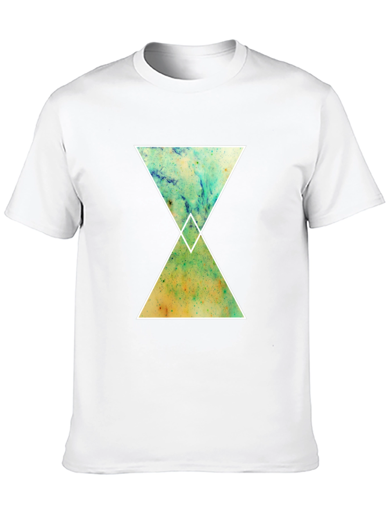 Abstract Hourglass Graphic Tee - Black