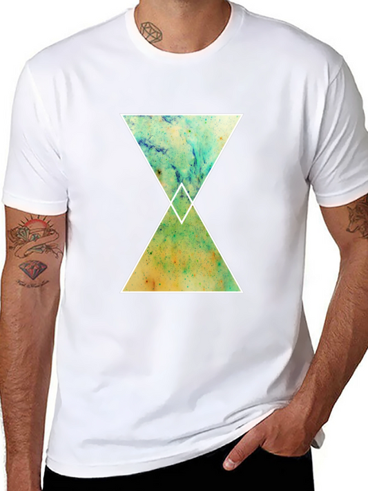 Abstract Hourglass Graphic Tee - Black