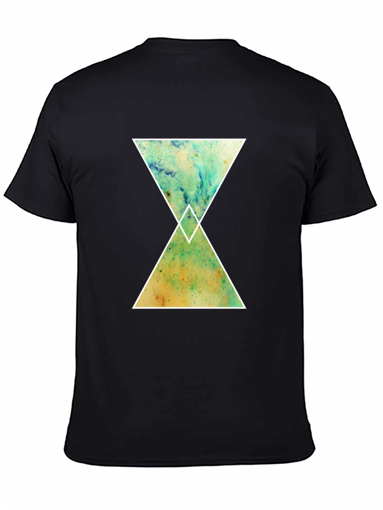 Abstract Hourglass Graphic Tee - Black