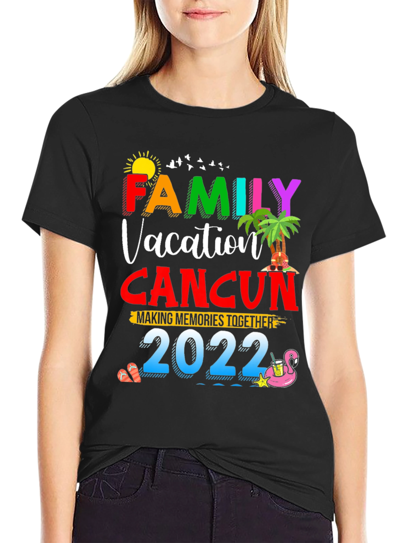 Family Vacation Cancun 2022 Graphic Tee
