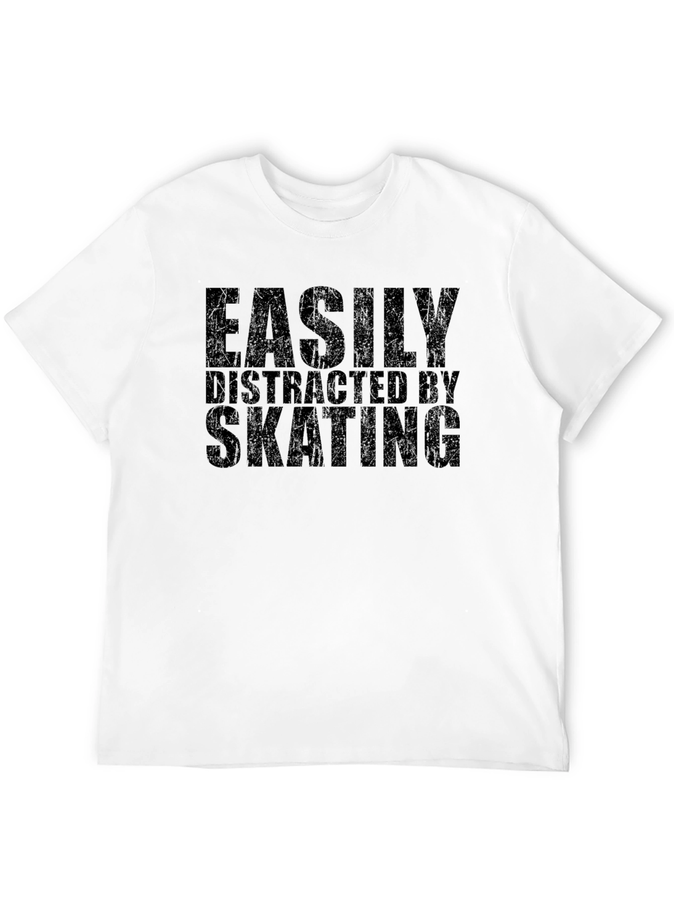 Easily Distracted by Skating Black T-Shirt