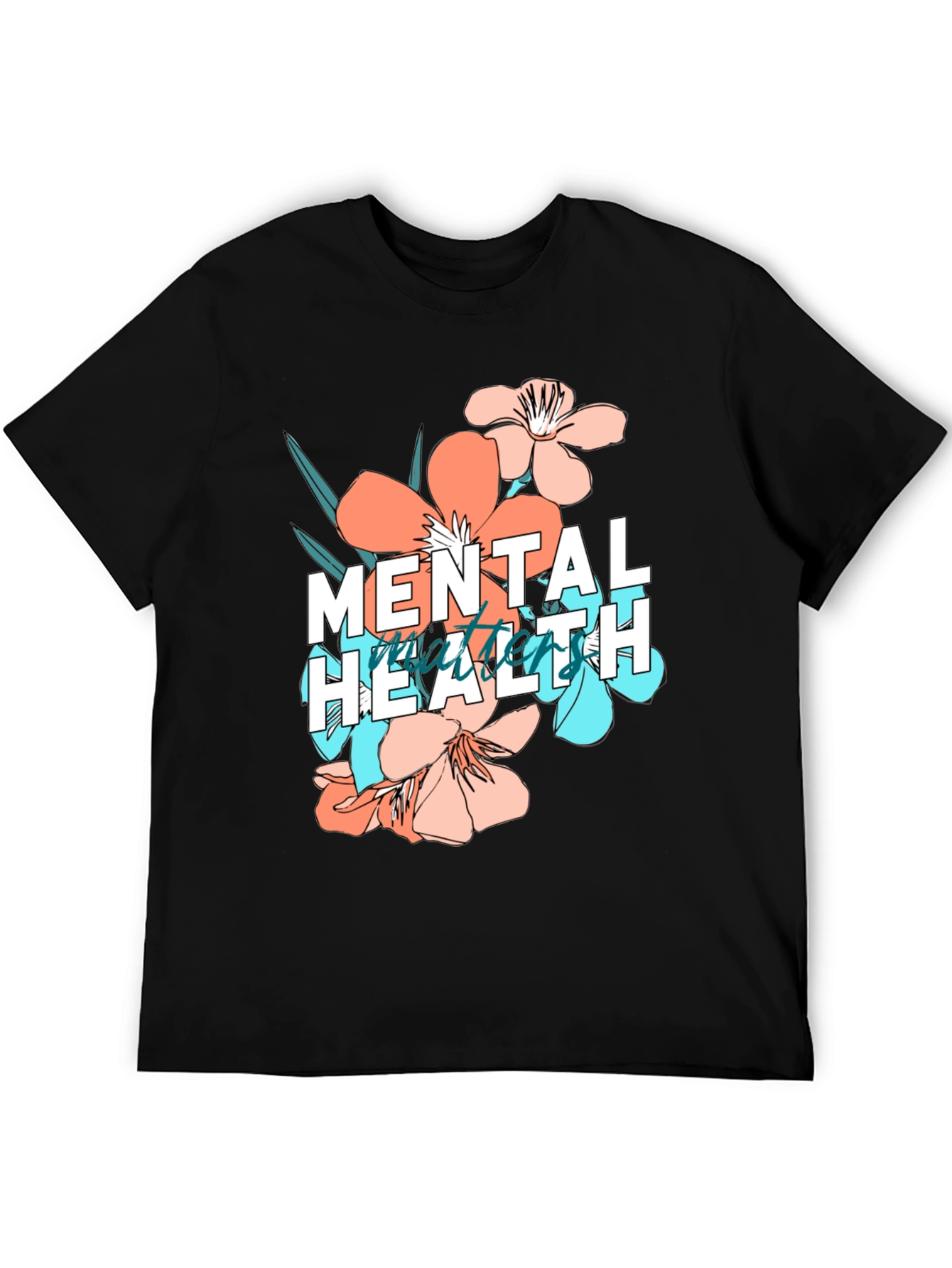 Mental Health Matters Floral Graphic T-Shirt