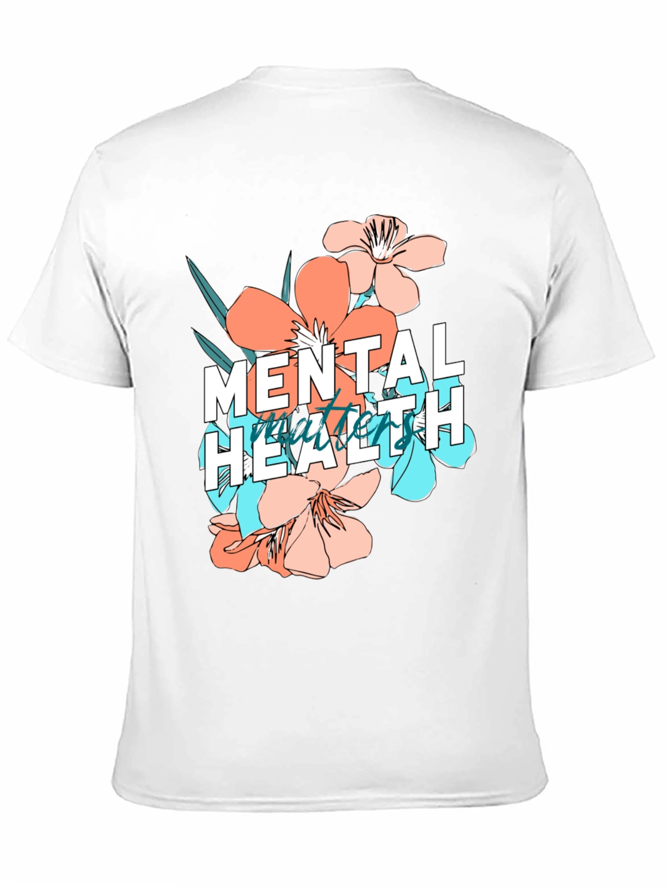 Mental Health Matters Floral Graphic T-Shirt