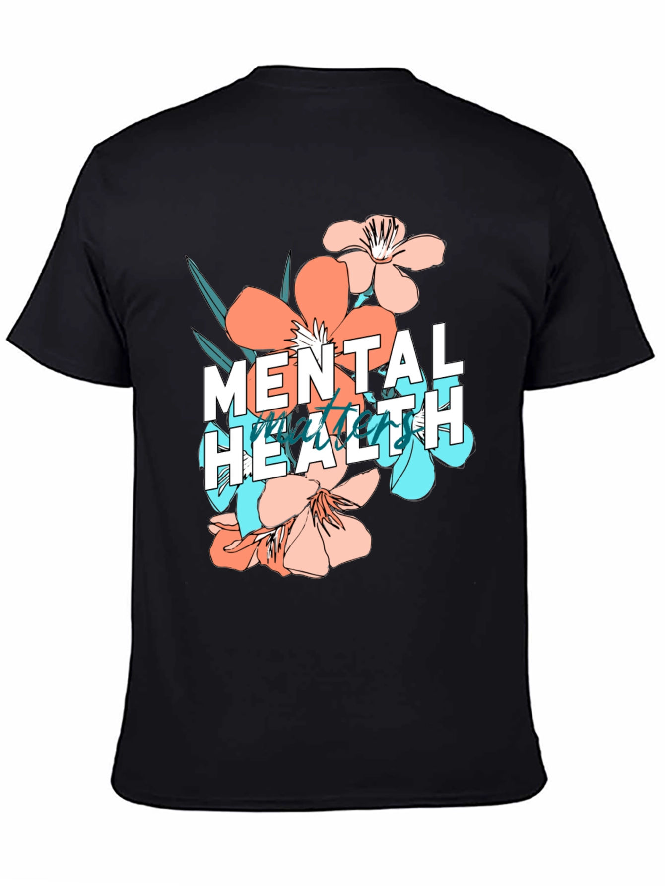 Mental Health Matters Floral Graphic T-Shirt